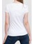 Bisiklet Yaka Kadın T-Shirt-Beyaz 4