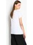 Bisiklet Yaka Kadın T-Shirt-Beyaz 4