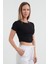 Basic Yanları Stoperli Crop Tişört 3