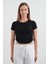 Basic Yanları Stoperli Crop Tişört 6
