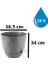 KRS-457 Yakamoz Tabaklı Plastik Saksı Takımı 26 Litre No 7 2