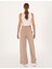Kadın Bej Flare Fit Modal Karışımlı Eşofman Altı 50301431-VR011 4