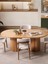 Sierra Iskandinav Oval Natural Ahşap Bohem Masa 90X180 1