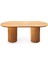 Sierra Iskandinav Oval Natural Ahşap Bohem Masa 90X180 2