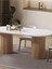 Gaia Iskandinav Oval Natural Ahşap Bohem Masa 80X180 2