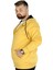 Mode Xl Erkek Sweatshirt Kapşonlu Zippered Basic 20543 Hardal 2