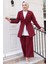 Ceketli Bordo Tesettür Ikili Takım 62221BR 3