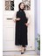 Blok Renkli Siyah Tesettür Hırka 15200S 1