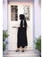 Blok Renkli Siyah Tesettür Hırka 15200S 4