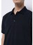 Regular Fit Polo Yaka Baskılı Erkek Lacivert Kısa Kol Tişört 4