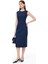 Lacivert Dellas Slim Fit Midi Boy Elbise 1