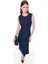 Lacivert Dellas Slim Fit Midi Boy Elbise 2