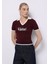Slim Fit Kadın Bordo Kazak 1