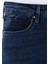 Slim Fit Orta Bel Düz Paça Kadın Indigo Jean Pantolon 5