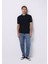 Regular Fit Polo Yaka Jakarlı Erkek Lacivert Kısa Kol Kazak 3
