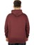 Mode Xl Erkek Sweatshirt Kapşonlu Zippered Basic 20543 Mürdüm 2