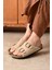 Bej Kadın Aksesuarlı Terlik 1801 1