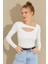 Kadın Beyaz Pencereli Bluz CY438 1