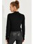 Kadın Siyah Önü Damla Crop Bluz LPP1243 4
