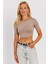 Kadın Taş Sırt Dekolteli Crop Bluz CY450 2