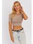 Kadın Taş Sırt Dekolteli Crop Bluz CY450 4