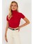Kadın Kırmızı Büzgülü Bluz LPP1287 3