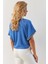 Kadın İndigo Önü Büzgülü Bluz XL2039 4