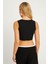 Kadın Siyah Crop Bluz XL2004 5