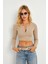Kadın Taş Çıtçıtlı Crop Bluz CG379 2