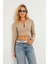 Kadın Taş Çıtçıtlı Crop Bluz CG379 3