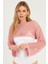 Kadın Pembe Ajurlu Bolero YV115 1