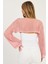 Kadın Pembe Ajurlu Bolero YV115 2