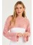 Kadın Pembe Ajurlu Bolero YV115 3