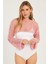 Kadın Pembe Ajurlu Bolero YV115 5