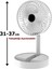 Yüksekliği Ayarlanabilir 31CM - 37 cm Taşınabilir Masaüstü Mini USB Fan Şarj Edilebilir Telefon Tutuculu 3 Kademeli Vantilatör Soğutucu Mini Fan (Fs-21 - Beyaz) 2