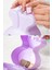 041-1 Pvc Anahtarlı Kilitli Gülenyüz Kumbara Lila 12,5X15,5CM 2