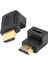 HDMI Açılı Fiş 90 Derece HDMI 2.1 Kablo Açılı Erkek - Dişi HDMI Açı Adaptörü Altın Kaplama 2k @ 60Hz, 4K @60Hz 120Hz Hdr Earc Hdtv Için Dolby Switch Laptop Ps4 Xbox Aparat 1