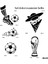 Futbol 6 Adet Stencil Dövme Kalıbı Şablon 1