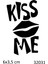 Kiss Me Öp Beni Dövmesi Geçici Dövme Şablonu 1