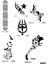 Kuş ve Kol Geçici Dövme Kalıpları Tattoo Stencil Modelleri 1
