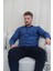 Mavi Düğmeli Uzun Kol Erkek Pijama Takımı 1