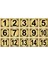 Metal Kapı,masa,dolap Numarası 5X5CM 15 Adet(1..15) Altın Renk Metal 1