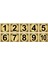 Metal Kapı,masa,dolap Numarası 5X5CM 10 Adet (1..10) Altın Renk Metal 1
