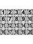 Metal Kapı,masa,dolap Numarası 3,5x3,5cm 20 Adet (1..20) Gümüş Renk Metal 1