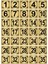 Metal Kapı,masa,dolap Numarası 10X10CM 35 Adet (1..35) Altın Renk Metal 1