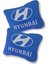 Hyundai Nakışlı Mavi Polar Ortopedik Seyahat Araç Boyun Yastığı / Oto Ayna Askısı & Tampon Çeki Ipi 4