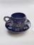 Dekoratif Şık Tasarım Tamamen El Yapımı Lacivert 1 Kişilik Kahve Fincanı 1