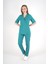 Ameliyat Yeşili Elegant Model Cerrahi Üniforma Belden Bağlamalı Scrubs Takım 1