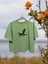 Kadın Crop T-Shirt Kuş Modeli 1
