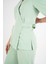 Çağla Yeşili Elegant Model Cerrahi Üniforma Belden Bağlamalı Scrubs Takım 2